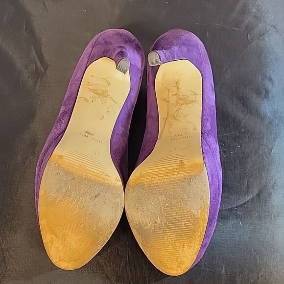 NINE WEST SUEDE ROUND TOE SLIP-ON WOMEN"S HIGH HEEL STILETTOS PUMP SHOES - Picture 14 of 16